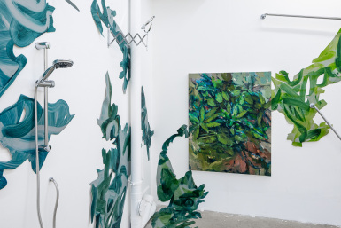 Künstlerische Arbeit von Sebastian Bartel in der Ausstellung ZWO6NULL im Quartier am Hafen, Köln, 2023