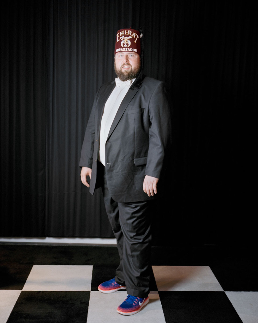 Member of ‘Emirat Shriners Europe’ and ‘Zu den Romeriken Bergen’ Lodge, Remscheid, Germany, 2016. The Ancient Arabic Order of the Nobles of the Mystic Shrine, or Shriners for short, is an appendant body of Freemasonry. They describe themselves as a fraternity based on fun and have a charitable purpose.