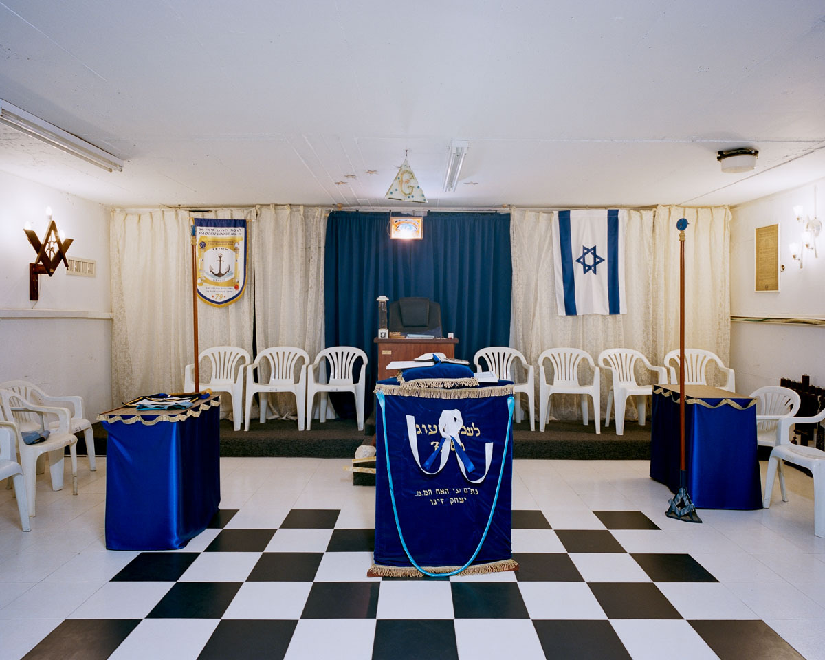 Temple of ‘Ha-Ogen No. 79’ Lodge, Ashdod, Israel, 2016. The Lodge was founded in 1999 and meets in an old underground bunker.