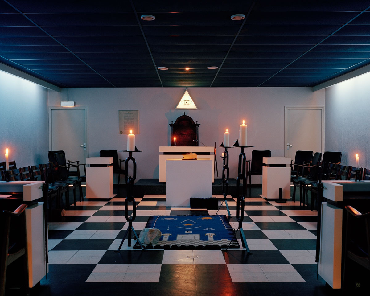 Temple of ‘De Schakel’ Lodge, set up for the 1st degree, Dordrecht, The Netherlands, 2013.