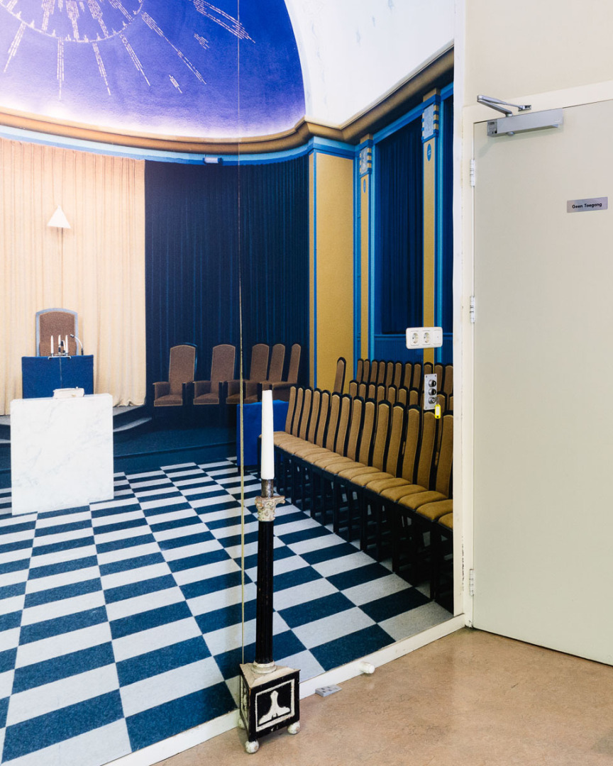 Wallpaper at the Masonic museum ‘Cultureel Maçonniek Centrum’ in The Hague, The Netherlands, 2013.